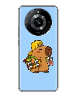 Чохол для Realme 11 з картинкою «Капібара на скейті» Чохол для Realme 11 з картинкою «Капібара на скейті»