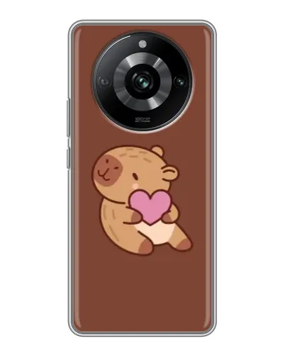 Чохол для Realme 11 з картинкою «Капібара з серцем» Чохол для Realme 11 з картинкою «Капібара з серцем»
