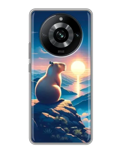 Чохол для Realme 11 з картинкою «Захід сонця з капібарою» Чохол для Realme 11 з картинкою «Захід сонця з капібарою»