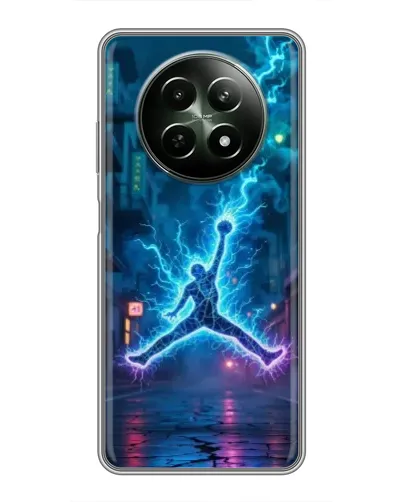 Чехол для Realme 12 5G с картинкой «Jordan Gold Jumpman»