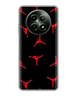 Чехол для Realme 12 5G с картинкой «Jordan Red Pattern»