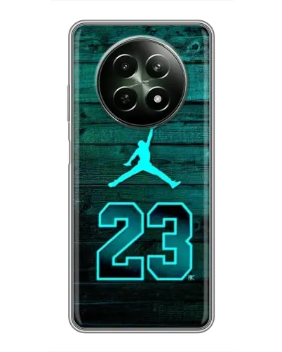 Чехол для Realme 12 5G с картинкой «Jordan Cyan 23»