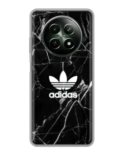 Чехол для Realme 12 5G с картинкой «Белый мрамор Adidas»