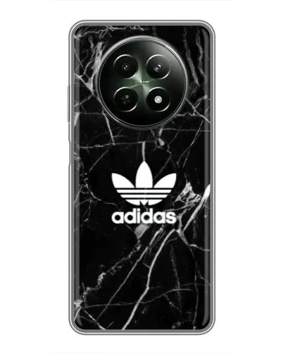 Чехол для Realme 12 5G с картинкой «Белый мрамор Adidas»