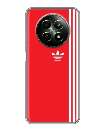 Чехол для Realme 12 5G с картинкой «Красный минимализм Adidas»