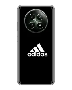 Чехол для Realme 12 5G с картинкой «Черная классика Adidas»