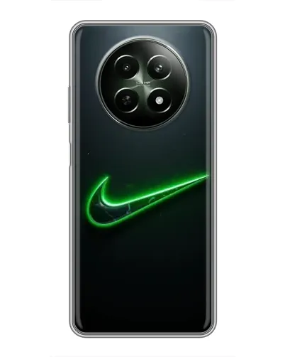 Чехол для Realme 12 5G с картинкой «Неоновый контур Nike» Чехол для Realme 12 5G с картинкой «Неоновый контур Nike»