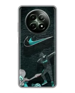 Чехол для Realme 12 5G с картинкой «Спортивный арт Nike»