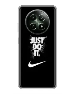Чехол для Realme 12 5G с картинкой «Текстовый принт Nike»