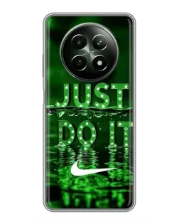 Чехол для Realme 12 5G с картинкой «Зеленый неоновый Nike»