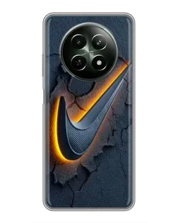 Чехол для Realme 12 5G с картинкой «Объемный логотип Найк»