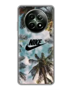 Чохол для Realme 12 5G з картинкою «Тропічний принт Nike» Чохол для Realme 12 5G з картинкою «Тропічний принт Nike»