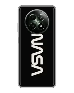 Чехол для Realme 12 5G с картинкой «NASA — вертикальный логотип»