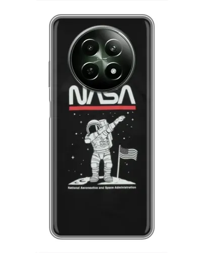 Чехол для Realme 12 5G с картинкой «NASA — шагаем по Луне» Чехол для Realme 12 5G с картинкой «NASA — шагаем по Луне»