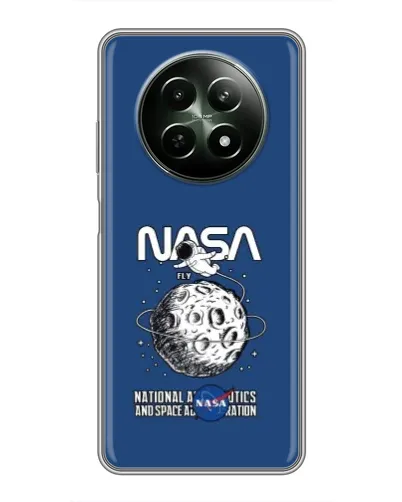 Чехол для Realme 12 5G с картинкой «NASA — лунная миссия» Чехол для Realme 12 5G с картинкой «NASA — лунная миссия»