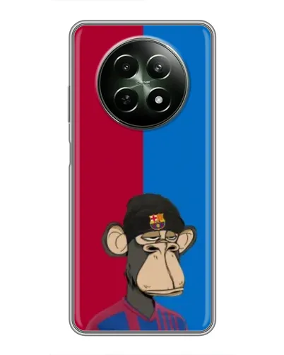 Чехол для Realme 12 5G с картинкой «Bored Ape — фанат Барсы»