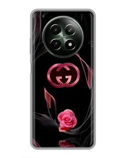 Чехол для Realme 12 5G с картинкой «Gucci — неоновая роза»