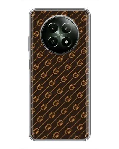 Чехол для Realme 12 5G с картинкой «Gucci — золотые диагонали» Чехол для Realme 12 5G с картинкой «Gucci — золотые диагонали»