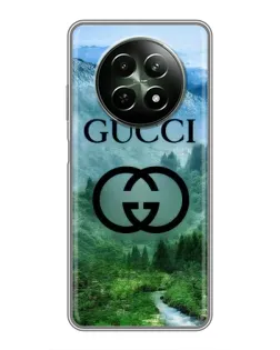 Чехол для Realme 12 5G с картинкой «Gucci — горный пейзаж»