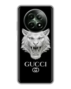 Чохол для Realme 12 5G з картинкою «Gucci — срібний лев» Чохол для Realme 12 5G з картинкою «Gucci — срібний лев»
