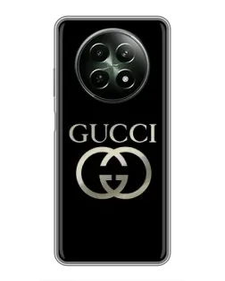 Чохол для Realme 12 5G з картинкою «Gucci — золото на чорному» Чохол для Realme 12 5G з картинкою «Gucci — золото на чорному»