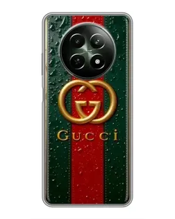 Чохол для Realme 12 5G з картинкою «Gucci — фірмова смуга та золото» Чохол для Realme 12 5G з картинкою «Gucci — фірмова смуга та золото»