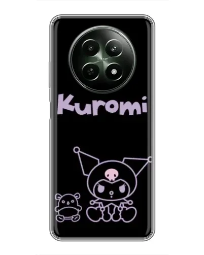 Чехол для Realme 12 5G с картинкой «Kuromi — черный минимализм» Чехол для Realme 12 5G с картинкой «Kuromi — черный минимализм»