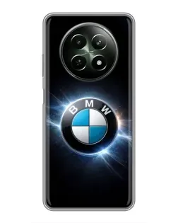 Чехол для Realme 12 5G с картинкой «BMW — неоновое сияние»
