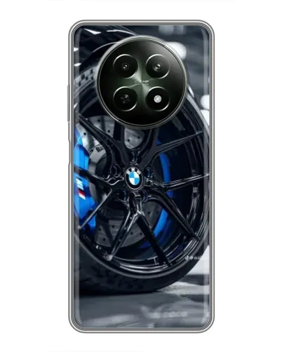 Чехол для Realme 12 5G с картинкой «Колесо BMW вблизи»