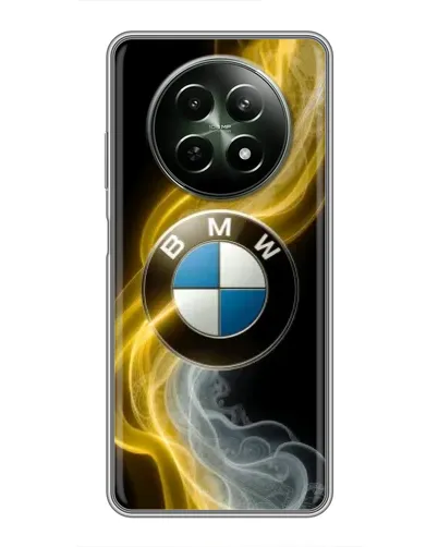 Чехол для Realme 12 5G с картинкой «Золотистый дым BMW»