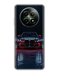 Чехол для Realme 12 5G с картинкой «BMW на мокрой дороге»