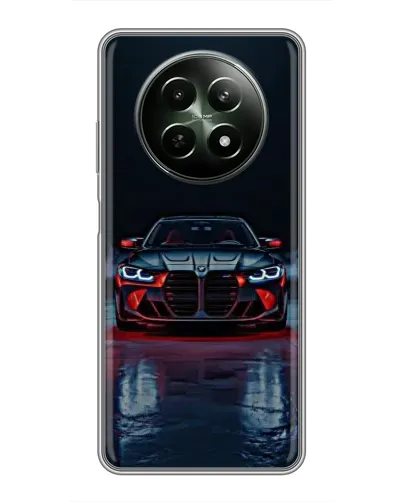 Чехол для Realme 12 5G с картинкой «BMW на мокрой дороге»