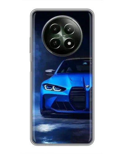 Чехол для Realme 12 5G с картинкой «Голубая BMW M4»