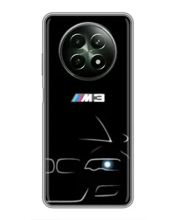 Чехол для Realme 12 5G с картинкой «Минималистичный принт BMW M3»
