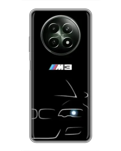 Чехол для Realme 12 5G с картинкой «Минималистичный принт BMW M3»