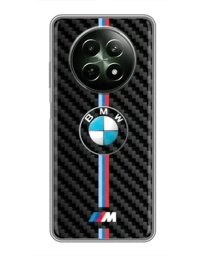 Чехол для Realme 12 5G с картинкой «Эмблема BMW и карбон»