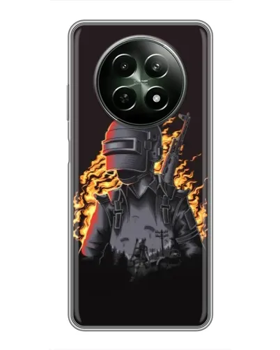 Чехол для Realme 12 5G с картинкой «PUBG — огненный силуэт» Чехол для Realme 12 5G с картинкой «PUBG — огненный силуэт»