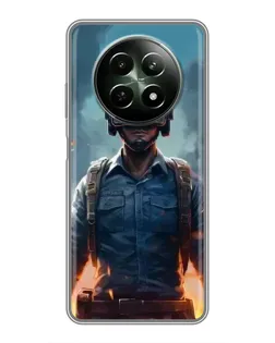 Чехол для Realme 12 5G с картинкой «PUBG — реалистичный герой»