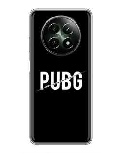 Чехол для Realme 12 5G с картинкой «PUBG — белый логотип»