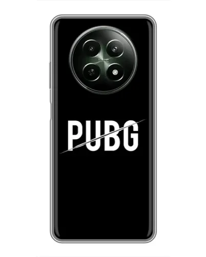 Чехол для Realme 12 5G с картинкой «PUBG — белый логотип» Чехол для Realme 12 5G с картинкой «PUBG — белый логотип»