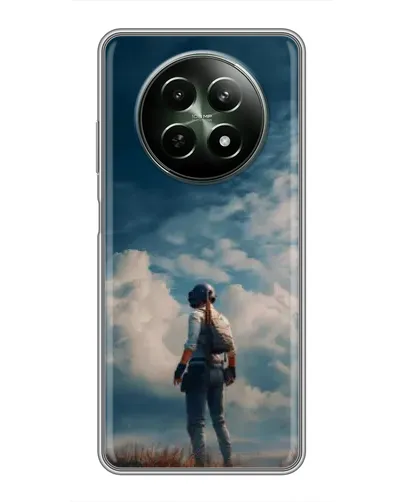 Чехол для Realme 12 5G с картинкой «Герой PUBG на скале» Чехол для Realme 12 5G с картинкой «Герой PUBG на скале»