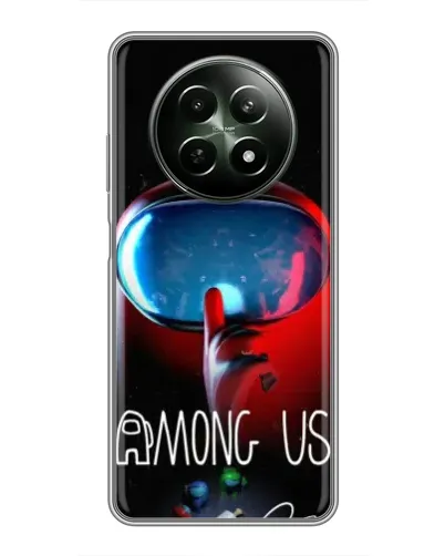 Чехол для Realme 12 5G с картинкой «Красный импостер — макро»