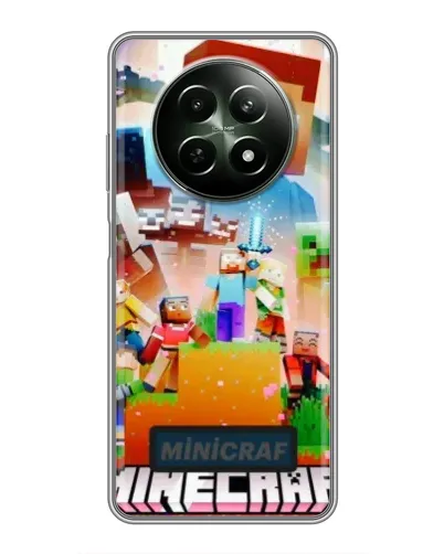 Чехол для Realme 12 5G с картинкой «Minecraft герои игры»