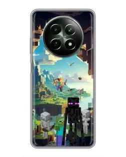 Чехол для Realme 12 5G с картинкой «Эндермен в лесу»