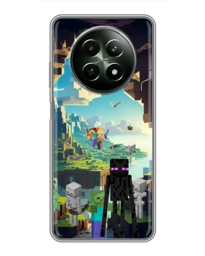 Чехол для Realme 12 5G с картинкой «Эндермен в лесу»