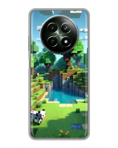 Чехол для Realme 12 5G с картинкой «Minecraft летний день»