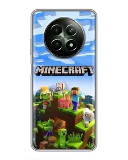 Чехол для Realme 12 5G с картинкой «Minecraft классический мир»
