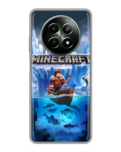Чехол для Realme 12 5G с картинкой «Minecraft ледяной мир»