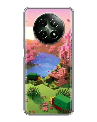 Чехол для Realme 12 5G с картинкой «Розовое дерево Minecraft»
