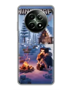 Чехол для Realme 12 5G с картинкой «Зимний Minecraft»
